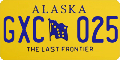 AK license plate GXC025