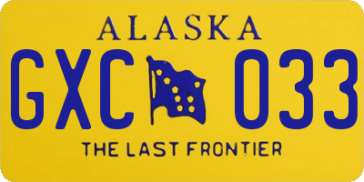 AK license plate GXC033