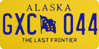 AK license plate GXC044