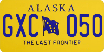 AK license plate GXC050