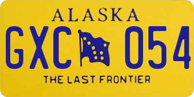 AK license plate GXC054