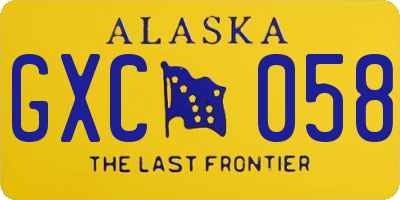 AK license plate GXC058