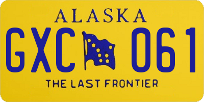 AK license plate GXC061