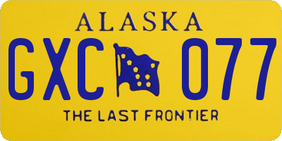 AK license plate GXC077