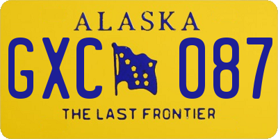 AK license plate GXC087