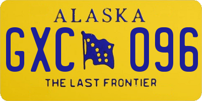 AK license plate GXC096