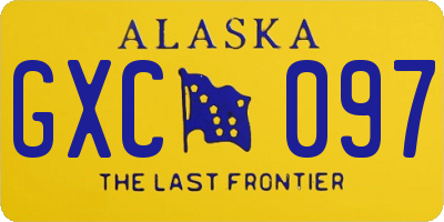 AK license plate GXC097