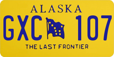 AK license plate GXC107