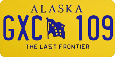 AK license plate GXC109