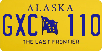 AK license plate GXC110