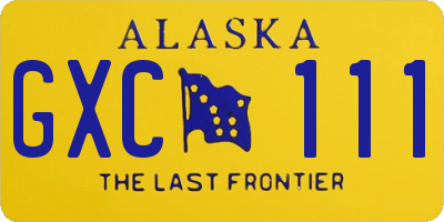 AK license plate GXC111