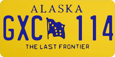 AK license plate GXC114