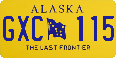 AK license plate GXC115