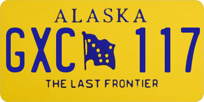 AK license plate GXC117