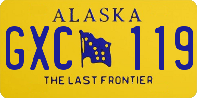 AK license plate GXC119