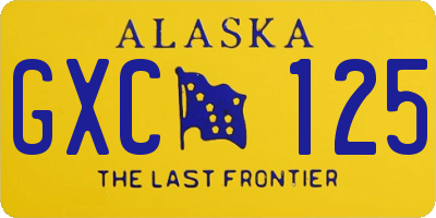 AK license plate GXC125