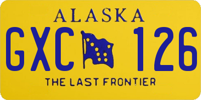 AK license plate GXC126