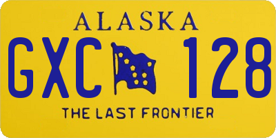 AK license plate GXC128