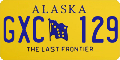 AK license plate GXC129