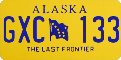AK license plate GXC133