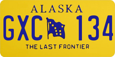 AK license plate GXC134
