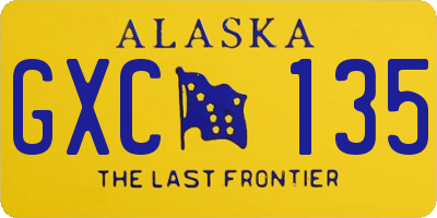 AK license plate GXC135