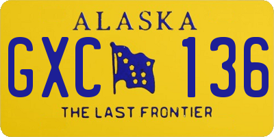 AK license plate GXC136