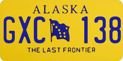 AK license plate GXC138