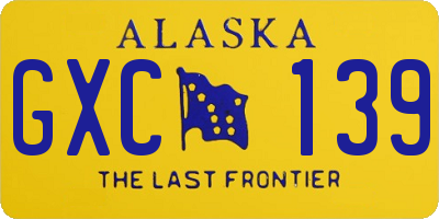 AK license plate GXC139