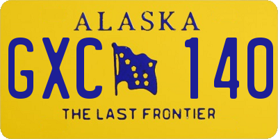 AK license plate GXC140