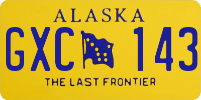 AK license plate GXC143