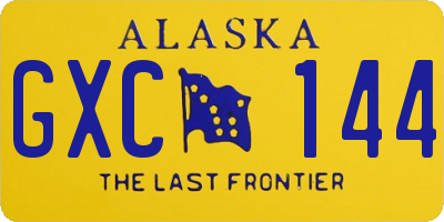 AK license plate GXC144