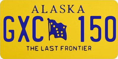 AK license plate GXC150