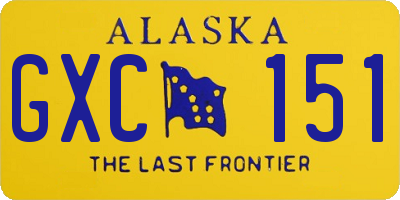 AK license plate GXC151
