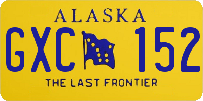 AK license plate GXC152