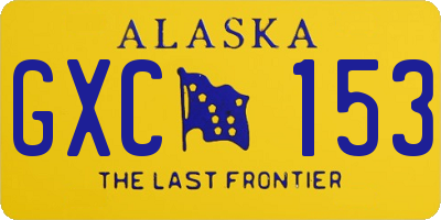 AK license plate GXC153