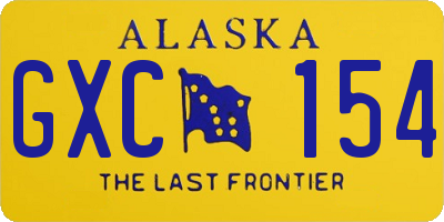 AK license plate GXC154