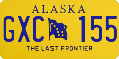 AK license plate GXC155