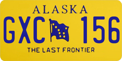 AK license plate GXC156