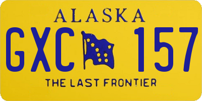 AK license plate GXC157