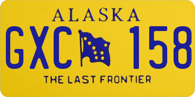 AK license plate GXC158