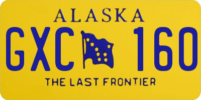 AK license plate GXC160