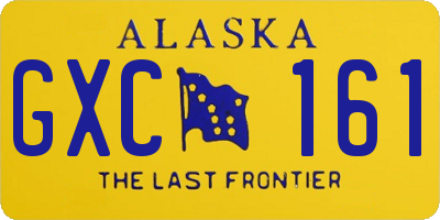 AK license plate GXC161