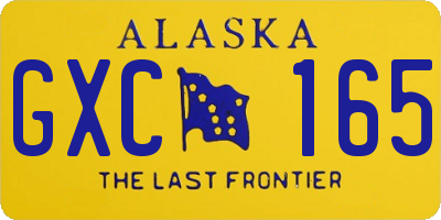 AK license plate GXC165