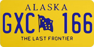 AK license plate GXC166