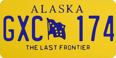 AK license plate GXC174