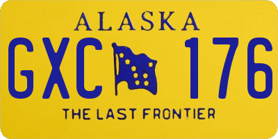 AK license plate GXC176