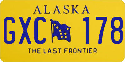 AK license plate GXC178