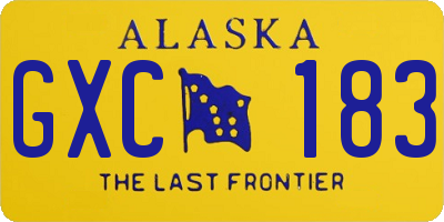 AK license plate GXC183