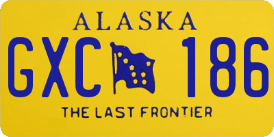 AK license plate GXC186